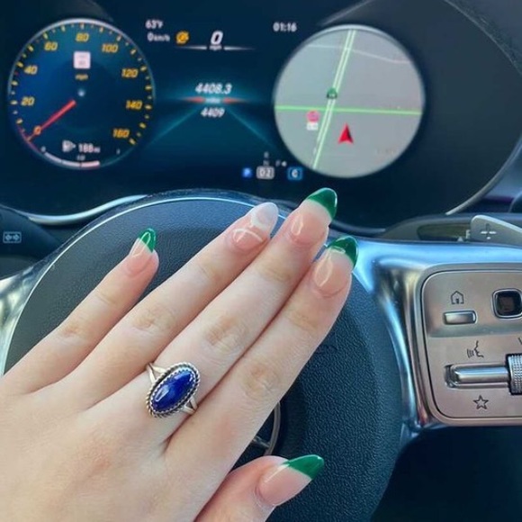 Pre order Olivia Rodrigo ring lapis sterling navajo made - Picture 3 of 11